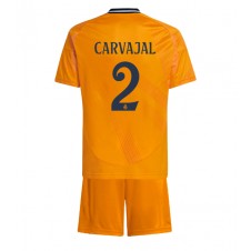 Real Madrid Daniel Carvajal #2 Bortaställ Barn 2024-25 Korta ärmar (+ Korta byxor)